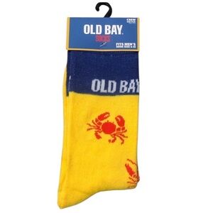 2/$20 NWT Old Bay New England Crab Lobster Mens Crew Socks Sz 6 - 12